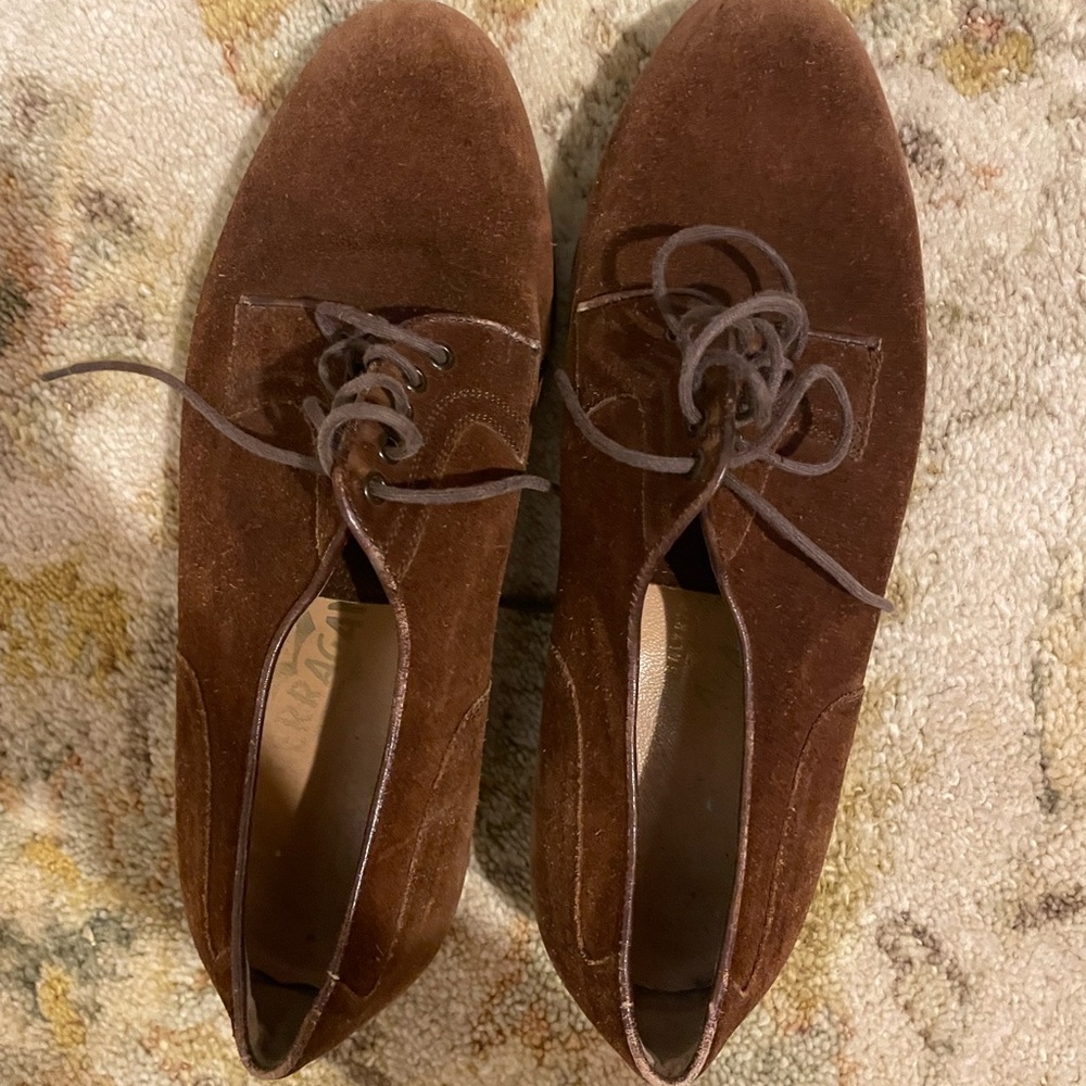 Salvatore Ferragamo Brown Suede Men’s Shoes